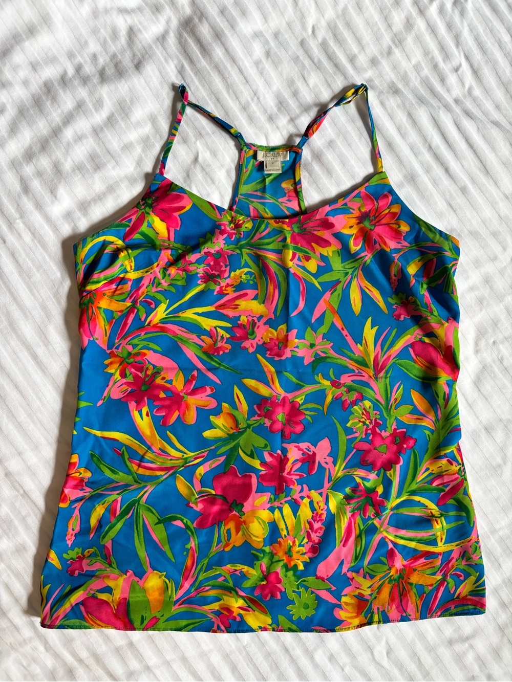 J. Crew Bright Tropical Floral Top, Sz 4